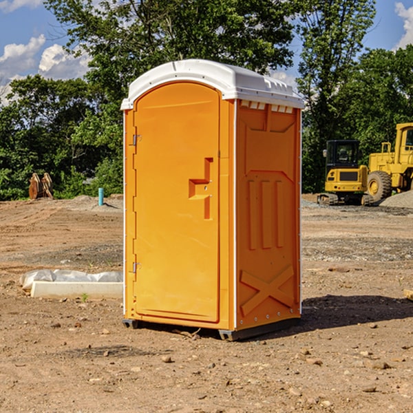 how often are the portable restrooms cleaned and serviced during a rental period in Rothschild